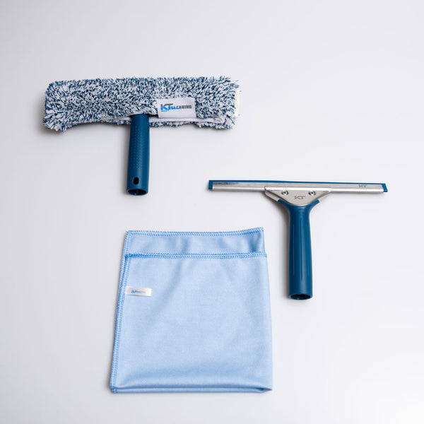 Ramen Wassen Set - Raamwisser 25cm - Inwasser - Microvezeldoekjes