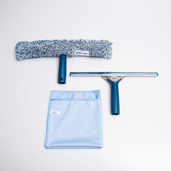 Ramen Wassen Set - Raamwisser 35cm - Inwasser - Microvezeldoekje